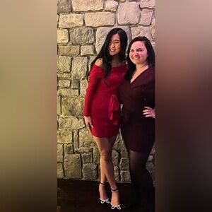 The Vintage Shop Red Long Sleeve Dress